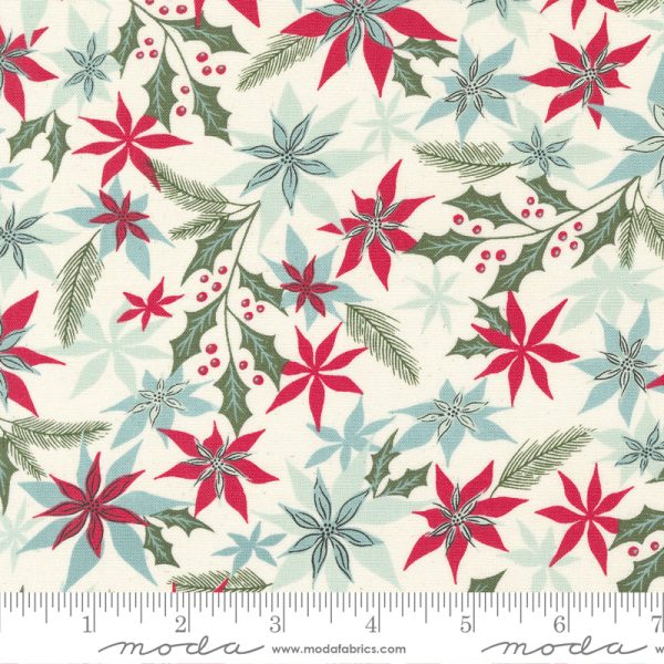 Good News, Great Joy - Joyful Petals in Snow - 45561 11 - Half Yard Discount