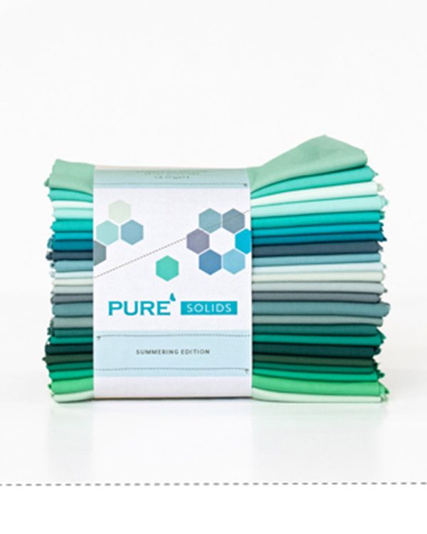 Summering - Pure Solids Fat Quarter Bundle of 23 pcs. - Art Gallery Fabrics on Sale