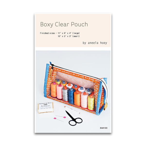 Boxy Clear Pouch - Sewing Pattern - Aneela Hoey - Paper Pattern Sale